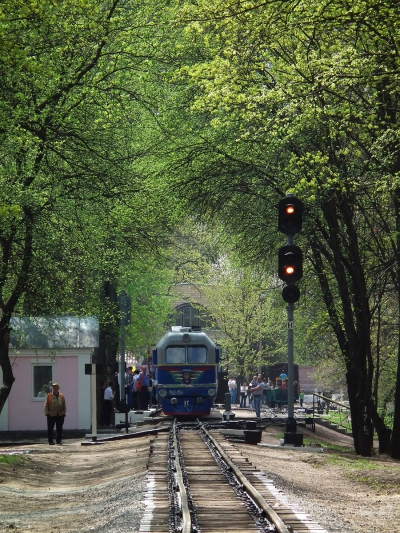 Два желтых на входном светофоре ст. Парк